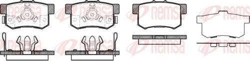 Remsa 0325.04 - Колодки тормозные дисковые задн. Honda CR-V II 2.2i/CTDi 05> autodif.ru