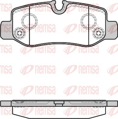 Remsa 1624.00 - Тормозные колодки, дисковые, комплект autodif.ru