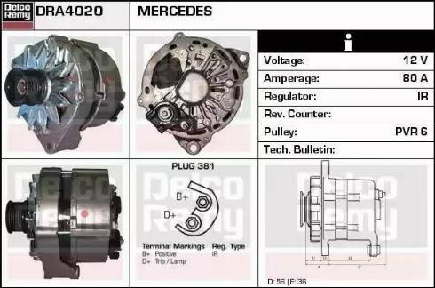 Remy DRA4020 - Генератор autodif.ru