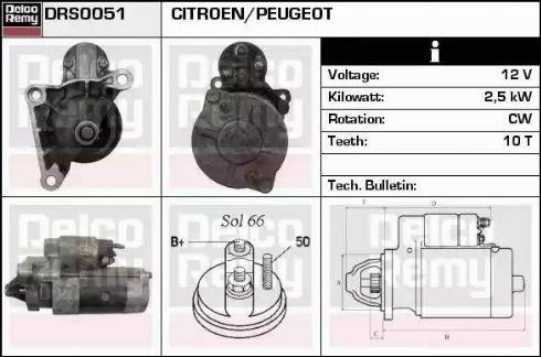 Remy DRS0051 - Стартер autodif.ru