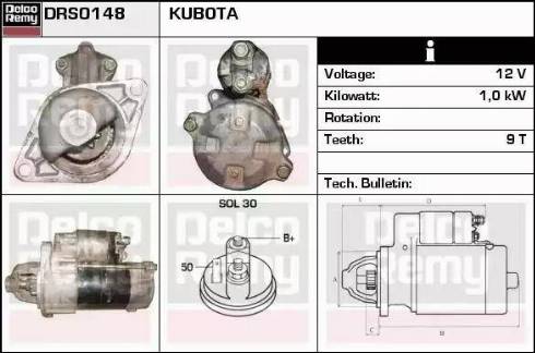 Remy DRS0148 - Стартер autodif.ru