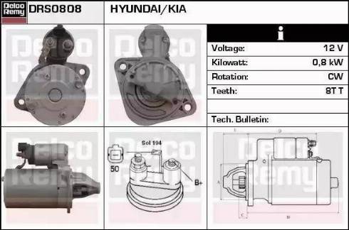 Remy DRS0808 - Стартер autodif.ru