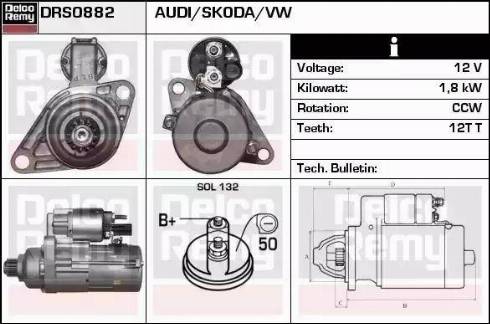 Remy DRS0882 - Стартер autodif.ru