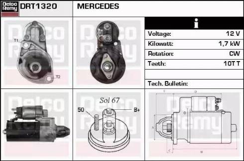 Remy DRT1320 - Стартер autodif.ru