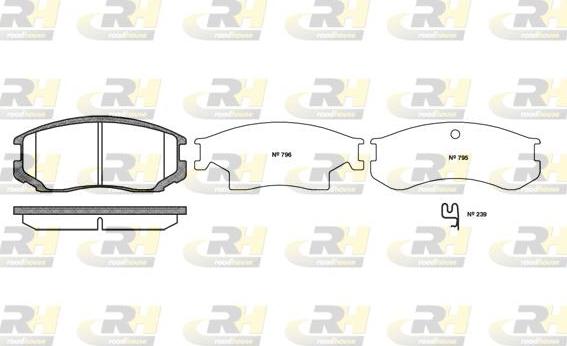 Roadhouse 2357.22 - Тормозные колодки, дисковые, комплект autodif.ru