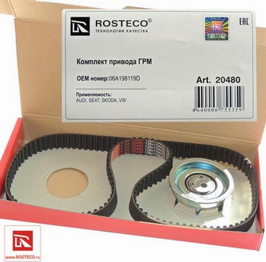Rosteco 20480 - Комплект зубчатого ремня ГРМ autodif.ru