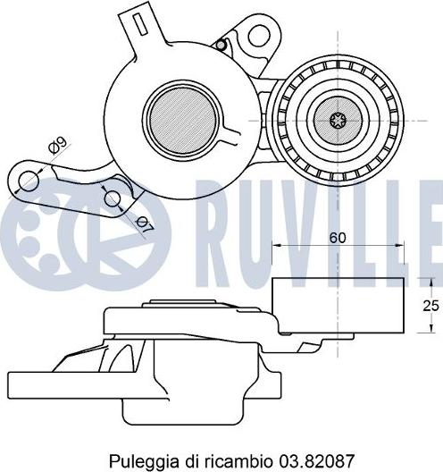 Ruville 542781 - Направляющий ролик, зубчатый ремень ГРМ autodif.ru