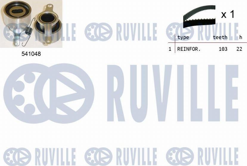 Ruville 550449 - Комплект зубчатого ремня ГРМ autodif.ru