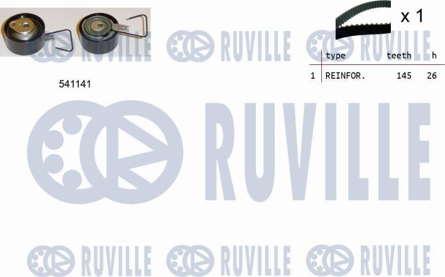 Ruville 550154 - Комплект зубчатого ремня ГРМ autodif.ru
