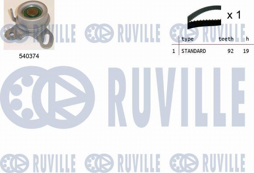 Ruville 550166 - Комплект зубчатого ремня ГРМ autodif.ru