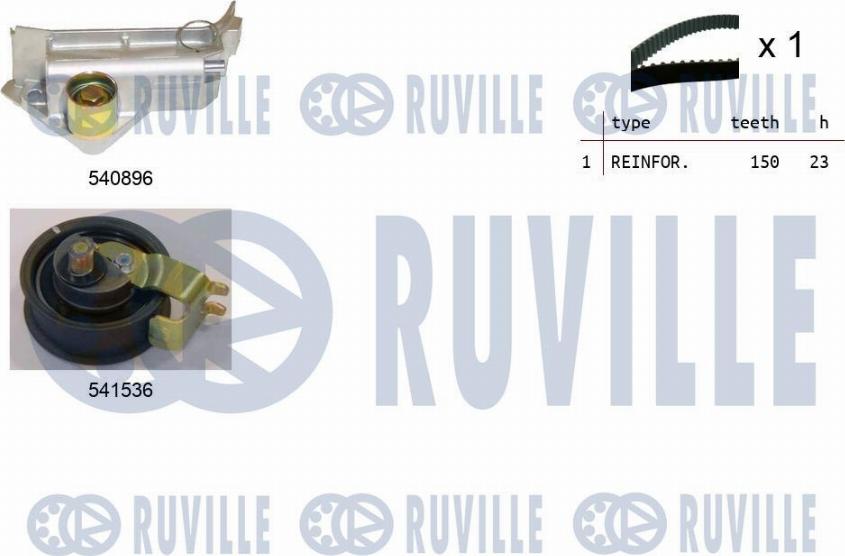 Ruville 550251 - Комплект зубчатого ремня ГРМ autodif.ru