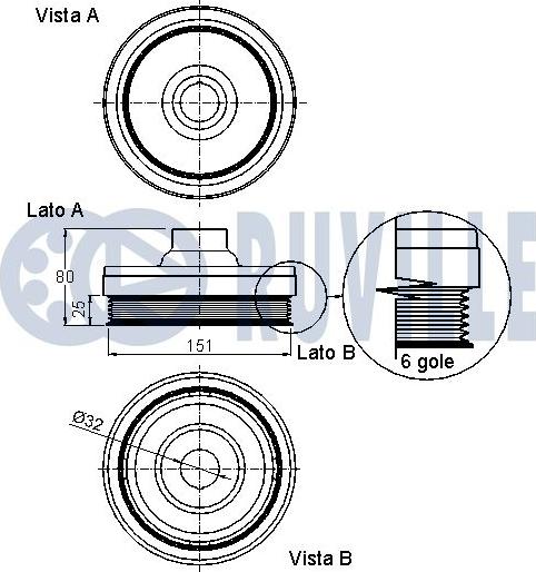 Ruville 520308 - Шкив коленчатого вала autodif.ru