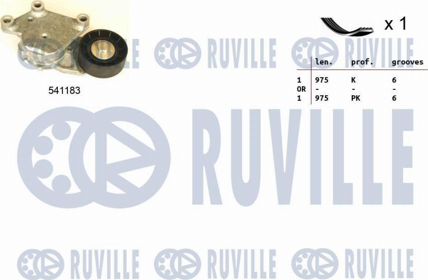 Ruville 570092 - Поликлиновый ременный комплект autodif.ru