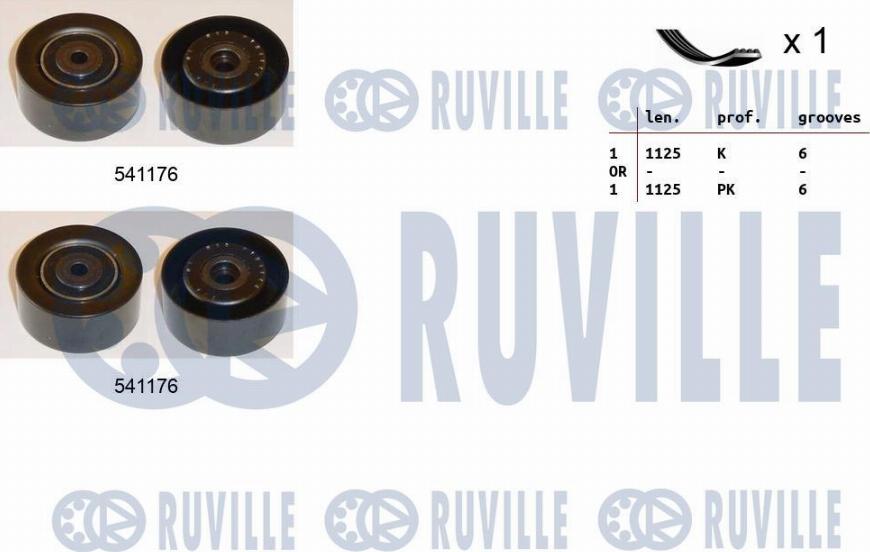 Ruville 570072 - Поликлиновый ременный комплект autodif.ru