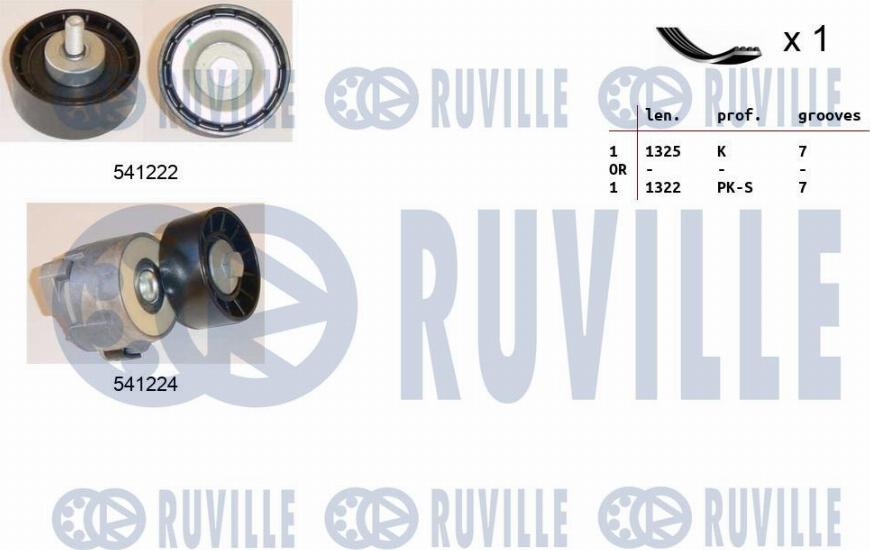 Ruville 570107 - Поликлиновый ременный комплект autodif.ru