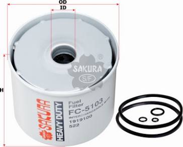 SAKURA FC-5103 - Топливный фильтр autodif.ru