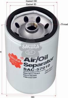 SAKURA SAC57010 - Воздушный фильтр, двигатель autodif.ru
