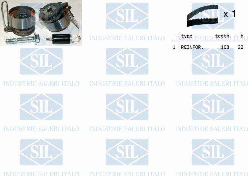 Saleri SIL TK1406 - Комплект зубчатого ремня ГРМ autodif.ru