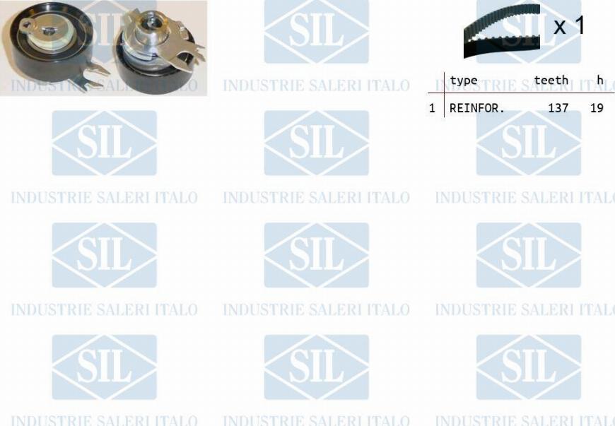 Saleri SIL TK1046 - Комплект зубчатого ремня ГРМ autodif.ru