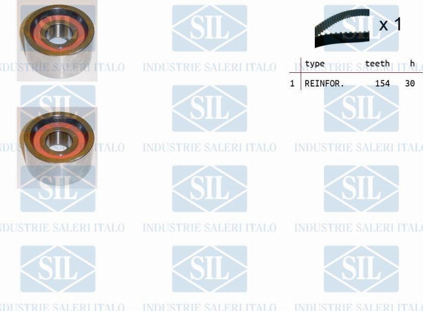 Saleri SIL TK1043 - Комплект зубчатого ремня ГРМ autodif.ru