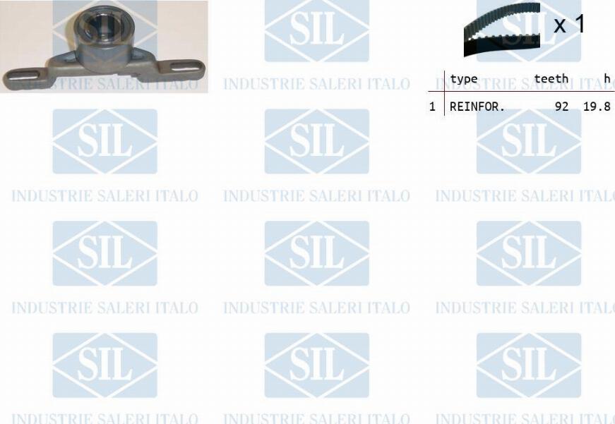 Saleri SIL TK1075 - Комплект зубчатого ремня ГРМ autodif.ru