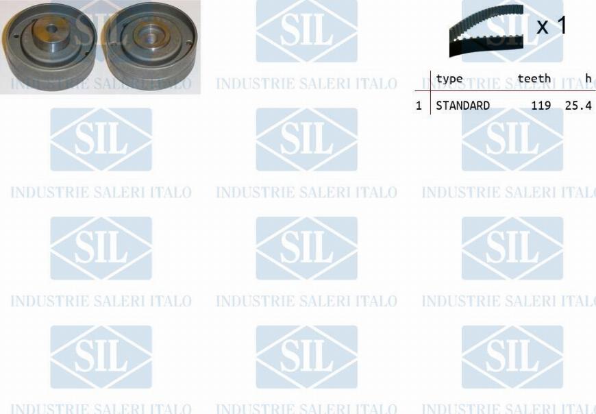 Saleri SIL TK1164 - Комплект зубчатого ремня ГРМ autodif.ru
