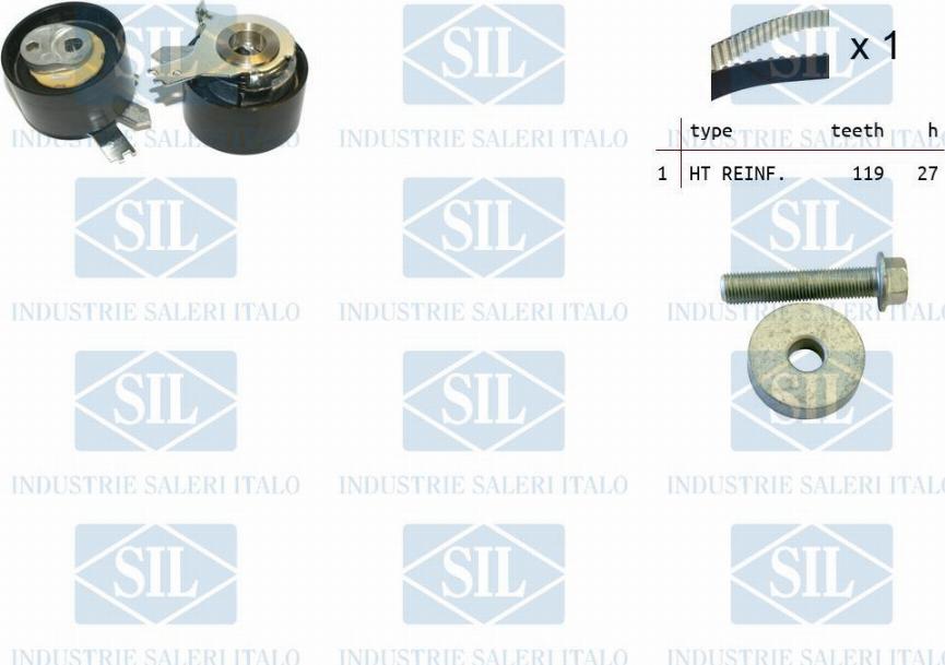 Saleri SIL TK1501 - Комплект зубчатого ремня ГРМ autodif.ru