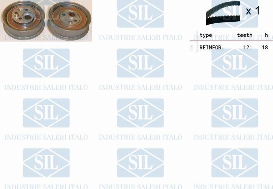 Saleri SIL TK1228 - Комплект зубчатого ремня ГРМ autodif.ru