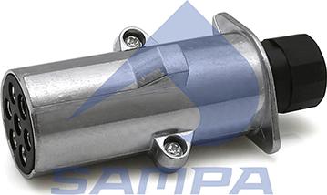 Sampa 095.016 - Вилка электрическая 7-PIN N-type (алюминиевый корпус) autodif.ru