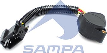 Sampa 092.083 - Потенциометр педали газа (черная прямоугольная фишка 6 контактов с проводом) autodif.ru