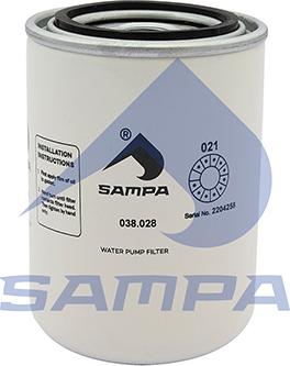 Sampa 038028 - Фильтр охлаждающей жидкости autodif.ru
