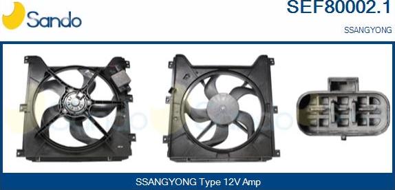 Sando SEF80002.1 - Электродвигатель, вентилятор радиатора autodif.ru