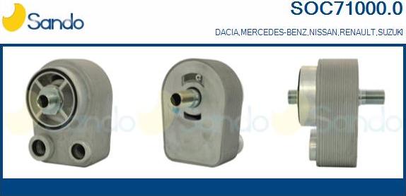 Sando SOC71000.0 - Масляный радиатор, двигательное масло autodif.ru