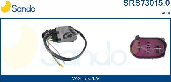 Sando SRS73015.0 - Дополнительный резистор, электромотор - вентилятор радиатора autodif.ru