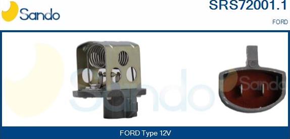 Sando SRS72001.1 - Дополнительный резистор, электромотор - вентилятор радиатора autodif.ru