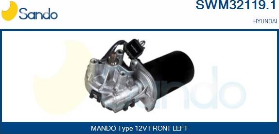Sando SWM32119.1 - Двигатель стеклоочистителя autodif.ru