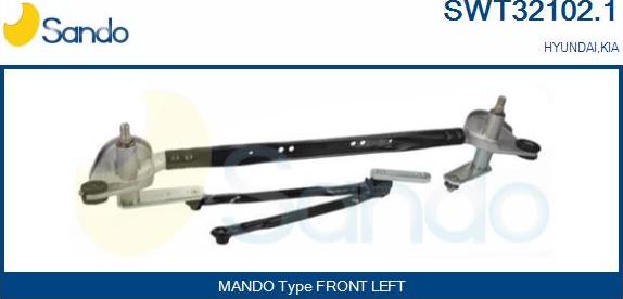 Sando SWT32102.1 - Система тяг и рычагов привода стеклоочистителя autodif.ru