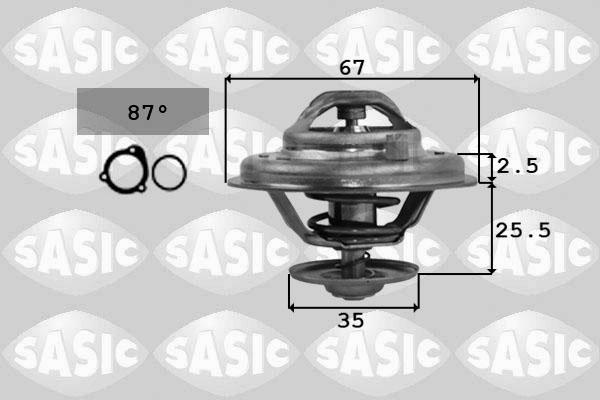 Sasic 9000167 - Термостат охлаждающей жидкости / корпус autodif.ru