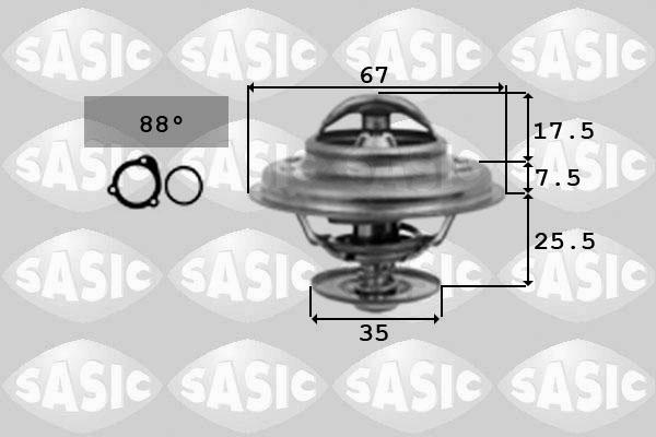 Sasic 9000335 - Термостат охлаждающей жидкости / корпус autodif.ru