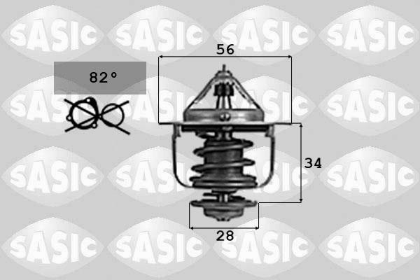 Sasic 9000702 - Термостат охлаждающей жидкости / корпус autodif.ru