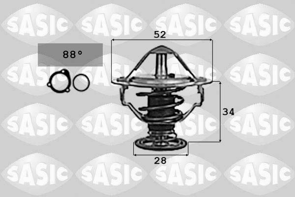 Sasic 9000714 - Термостат охлаждающей жидкости / корпус autodif.ru