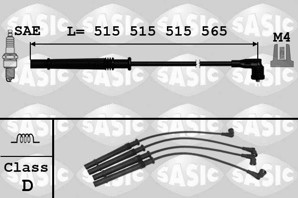 Sasic 9284012 - Комплект проводов зажигания autodif.ru