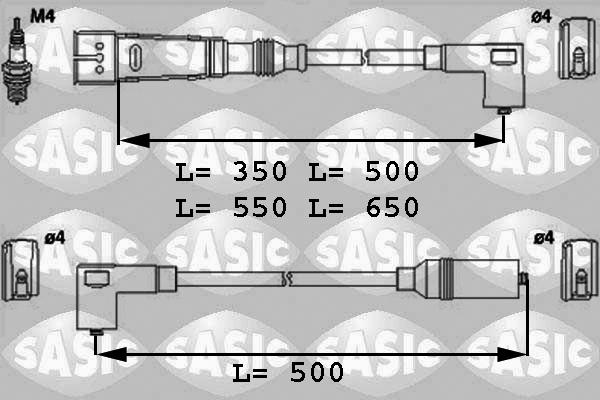 Sasic 9286019 - Комплект проводов зажигания autodif.ru