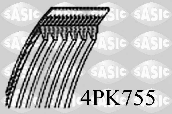 Sasic 4PK755 - Поликлиновой ремень autodif.ru