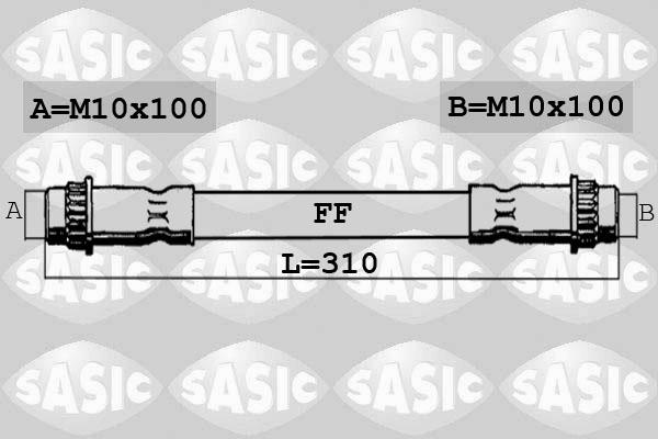 Sasic 6604033 - Шланг тормозной RENAULT/LADA LOGAN/SANDERO/DUSTER/LARGUS 05- 1.4/1.6 autodif.ru