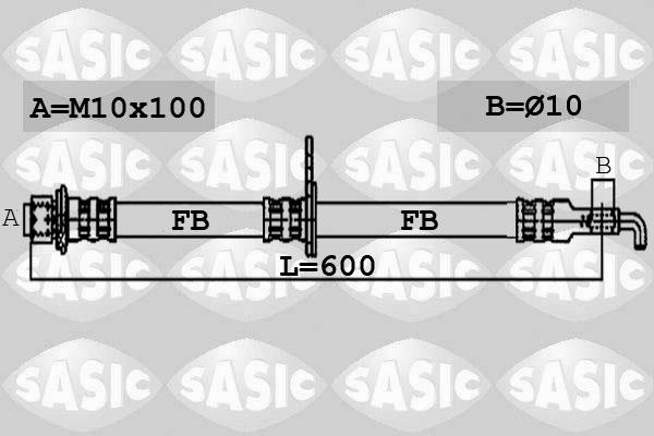 Sasic 6606055 - Тормозной шланг autodif.ru