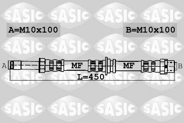 Sasic 6606104 - Тормозной шланг autodif.ru