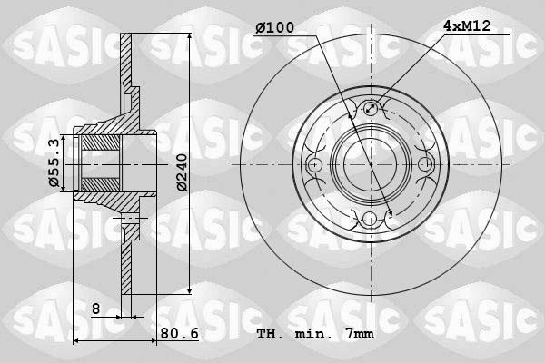 Sasic 6104003 - Тормозной диск autodif.ru