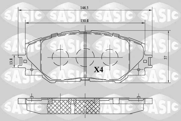Sasic 6216091 - Тормозные колодки, дисковые, комплект autodif.ru