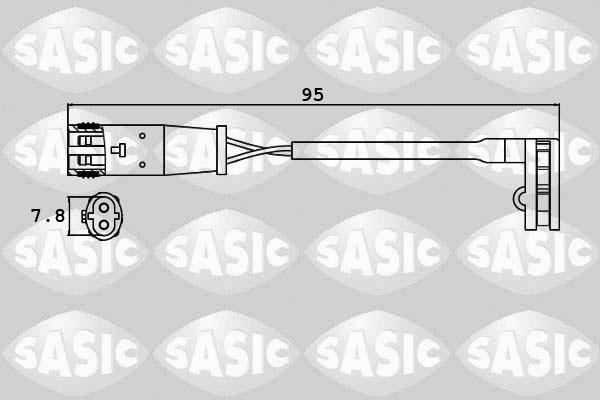 Sasic 6236008 - Сигнализатор, износ тормозных колодок autodif.ru
